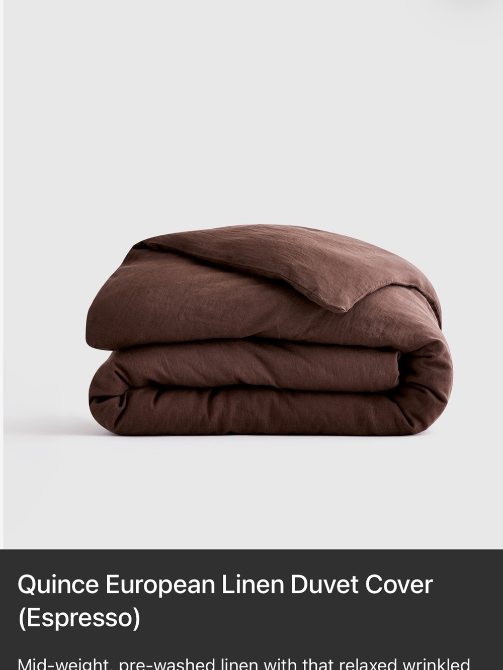 Quince European linen duvet cover queen